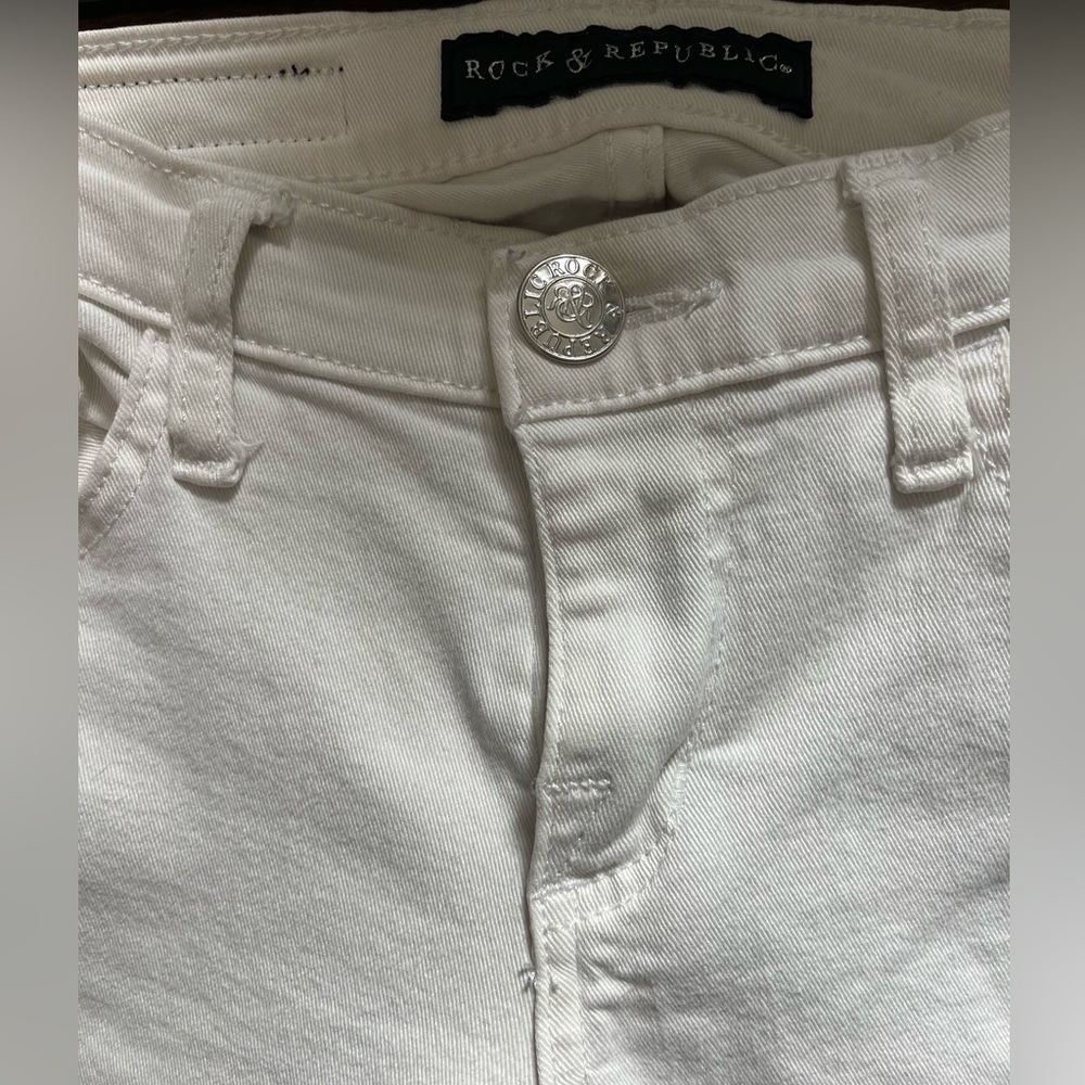 Rock & Republic white low rise jeans 4